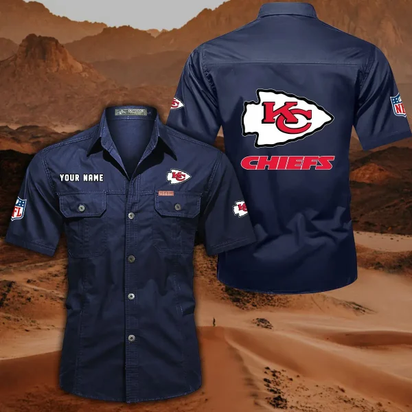 Kansas City Chiefs DDQQB10450 Military Cargo Cotton Shirts - Image 3