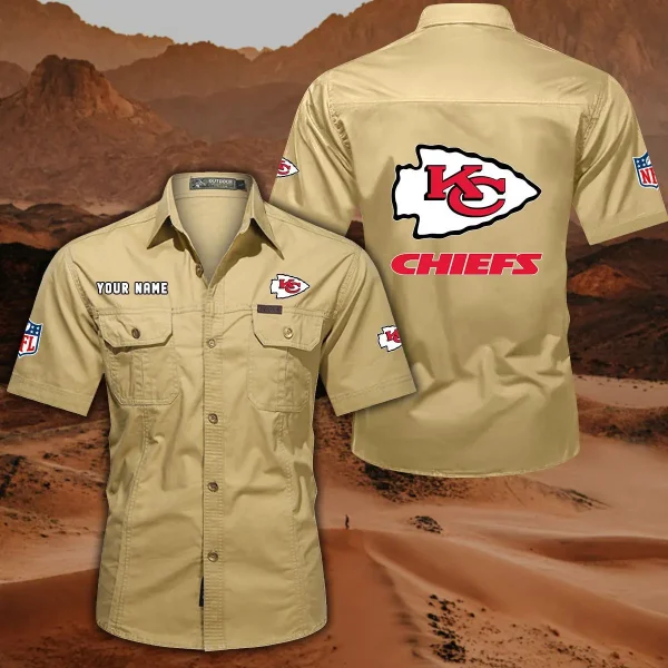 Kansas City Chiefs DDQQB10450 Military Cargo Cotton Shirts - Image 6