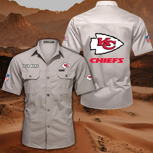 Kansas City Chiefs DDQQB10450 Military Cargo Cotton Shirts - Image 7
