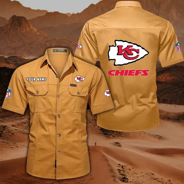 Kansas City Chiefs DDQQB10450 Military Cargo Cotton Shirts - Image 10
