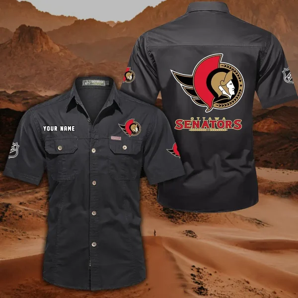 Ottawa Senators DDQQB10487 Military Cargo Cotton Shirts