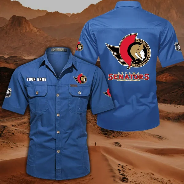 Ottawa Senators DDQQB10487 Military Cargo Cotton Shirts - Image 2