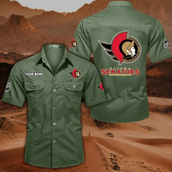 Ottawa Senators DDQQB10487 Military Cargo Cotton Shirts - Image 5