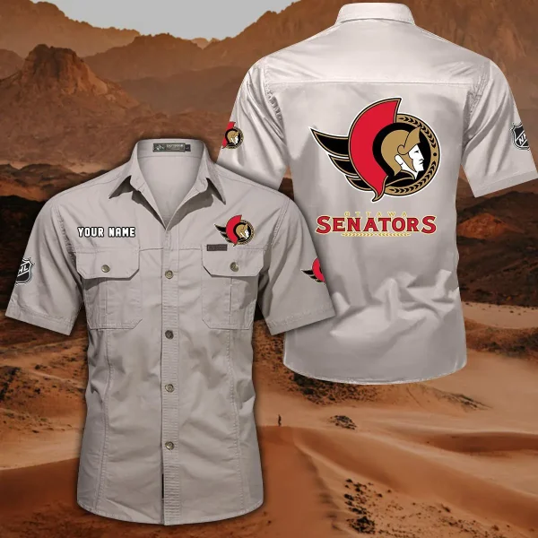 Ottawa Senators DDQQB10487 Military Cargo Cotton Shirts - Image 7