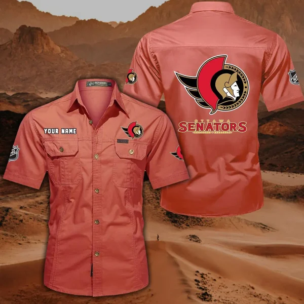 Ottawa Senators DDQQB10487 Military Cargo Cotton Shirts - Image 9