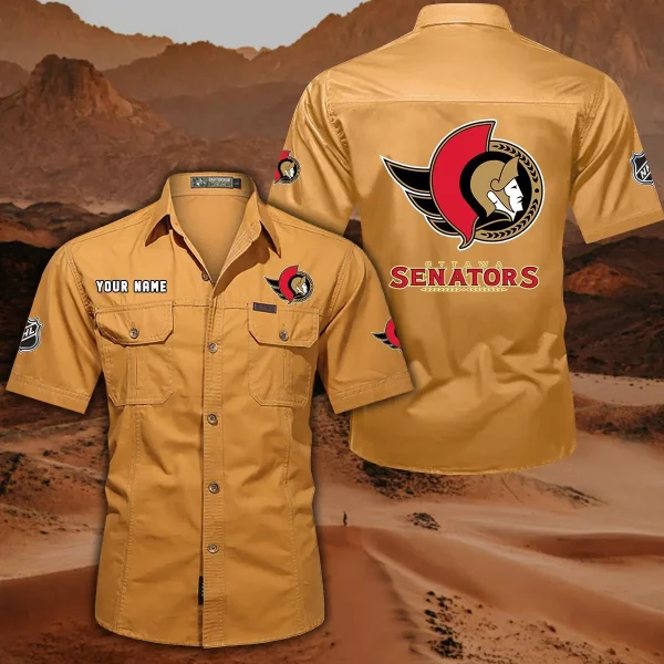 Ottawa Senators DDQQB10487 Military Cargo Cotton Shirts - Image 10