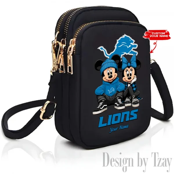 Detroit Lions New Style 2025 Ladies Crossbody Bag With Adjustable Strap S9CBB321