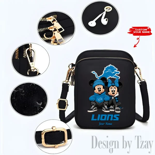 Detroit Lions New Style 2025 Ladies Crossbody Bag With Adjustable Strap S9CBB321 - Image 2