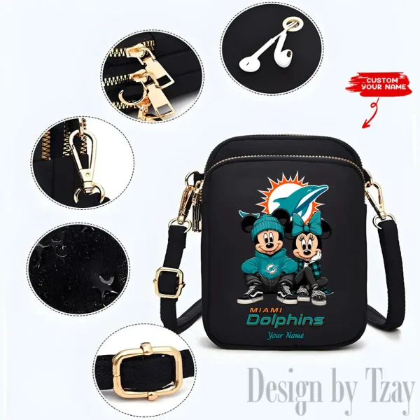 Miami Dolphins New Style 2025 Ladies Crossbody Bag With Adjustable Strap S9CBB330 - Image 2
