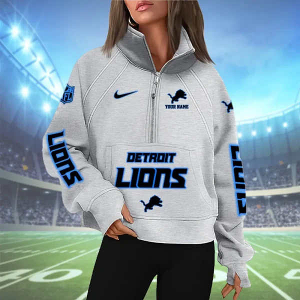 Detroit Lions Woman Half Zip Hoodie XMCLPC29006 - Image 7