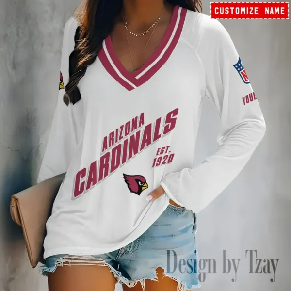 Arizona Cardinals Women Cross-Border Long Sleeve T-Shirt New 2025 BGVPS105