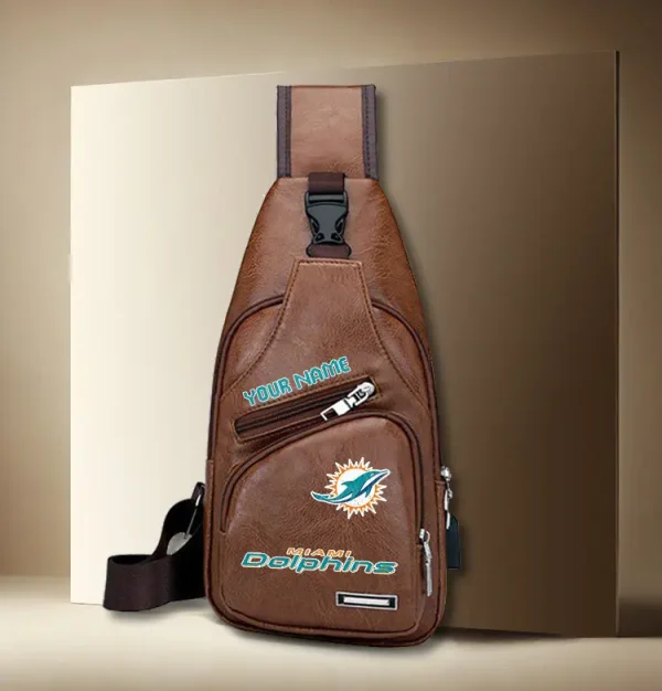 Miami Dolphins Leather Sling Bag SPTLTSLINGBAG014