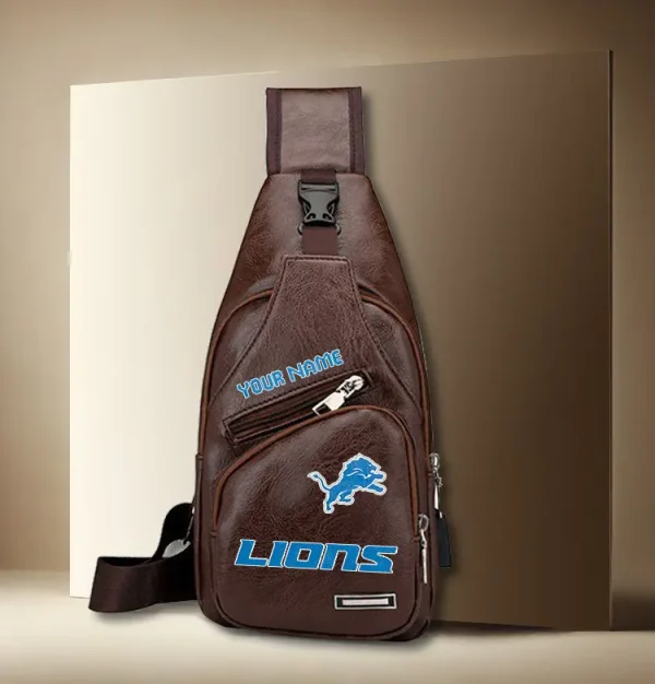 Detroit Lions Leather Sling Bag SPTLTSLINGBAG022 - Image 3