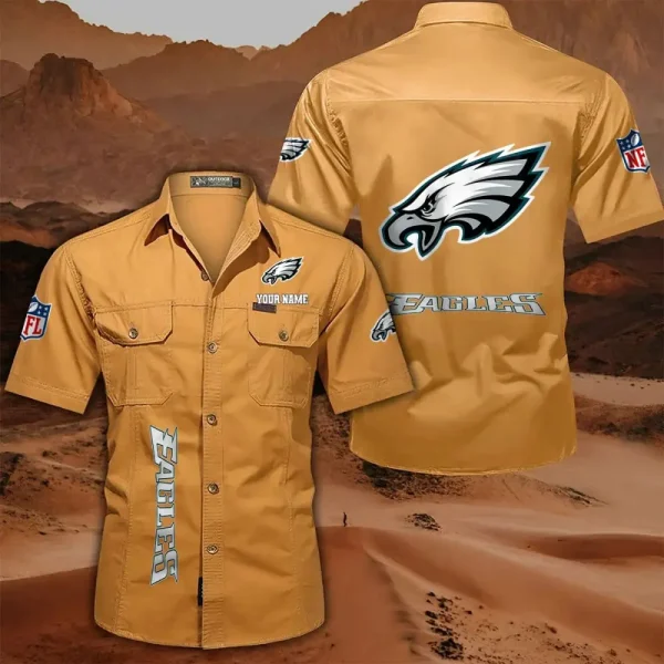 Philadelphia Eagles Military Cargo Cotton Shirts - Image 2
