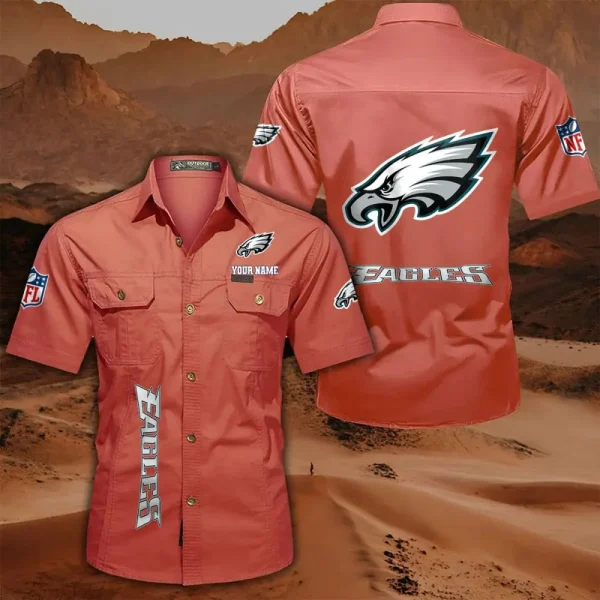 Philadelphia Eagles Military Cargo Cotton Shirts - Image 3