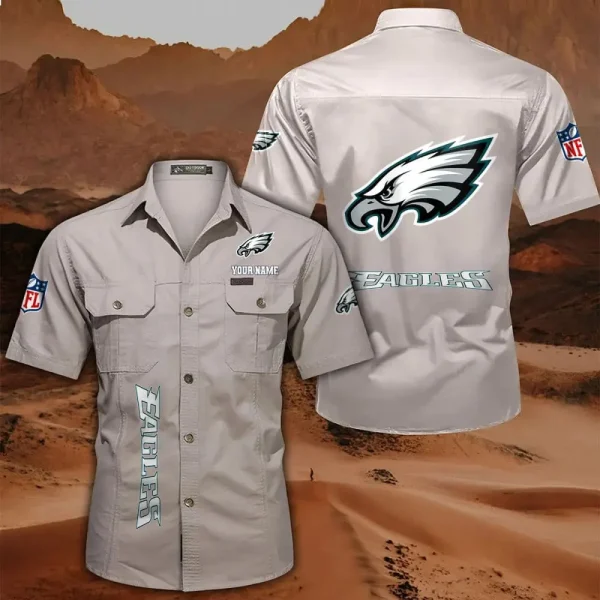 Philadelphia Eagles Military Cargo Cotton Shirts - Image 4