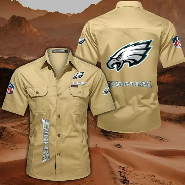 Philadelphia Eagles Military Cargo Cotton Shirts - Image 5