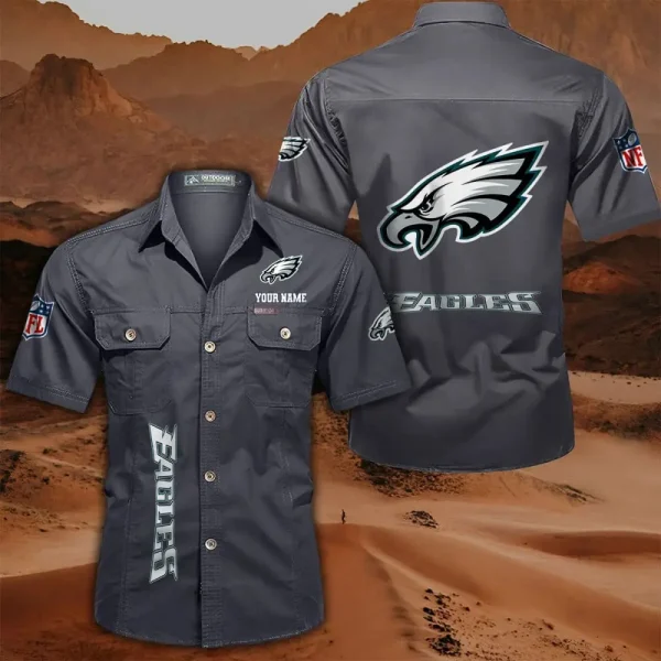 Philadelphia Eagles Military Cargo Cotton Shirts - Image 6