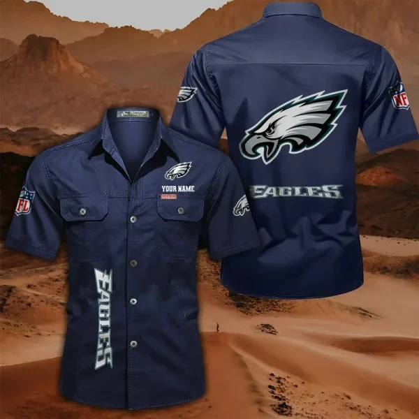 Philadelphia Eagles Military Cargo Cotton Shirts - Image 8