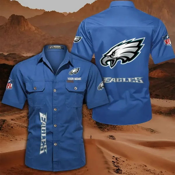 Philadelphia Eagles Military Cargo Cotton Shirts - Image 9