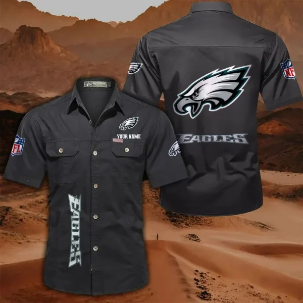 Philadelphia Eagles Military Cargo Cotton Shirts - Image 10