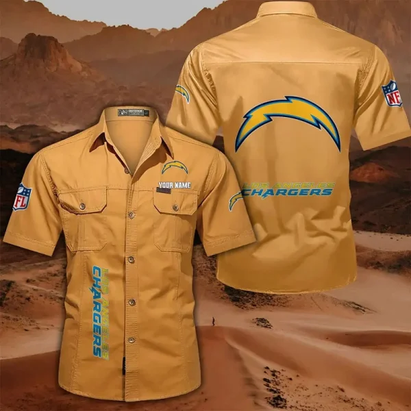 Los Angeles Chargers Military Cargo Cotton Shirts - Image 2