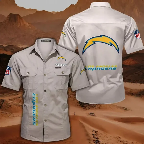 Los Angeles Chargers Military Cargo Cotton Shirts - Image 5