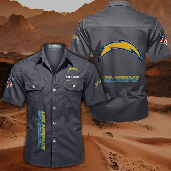 Los Angeles Chargers Military Cargo Cotton Shirts - Image 6