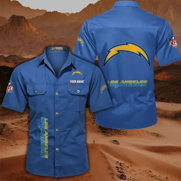 Los Angeles Chargers Military Cargo Cotton Shirts - Image 9
