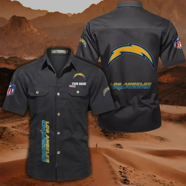 Los Angeles Chargers Military Cargo Cotton Shirts - Image 10