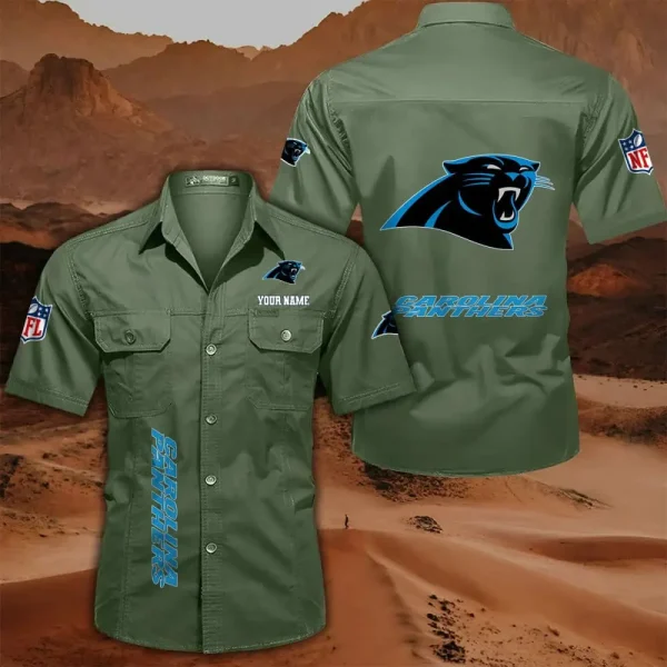 Carolina Panthers Military Cargo Cotton Shirts - Image 8