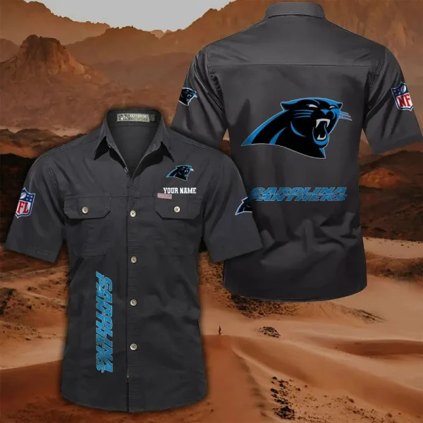 Carolina Panthers Military Cargo Cotton Shirts