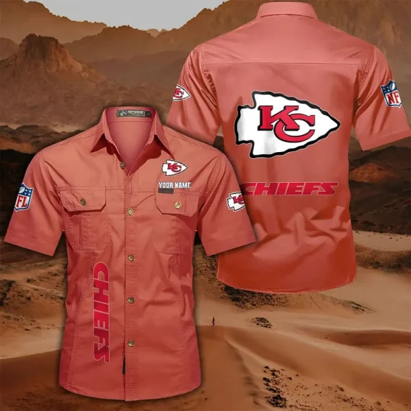 Kansas City Chiefs Military Cargo Cotton Shirts - Image 3