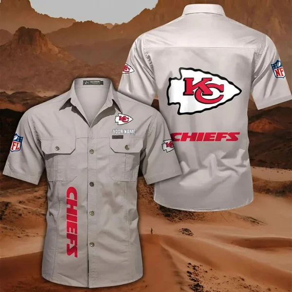 Kansas City Chiefs Military Cargo Cotton Shirts - Image 5