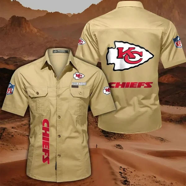 Kansas City Chiefs Military Cargo Cotton Shirts - Image 6