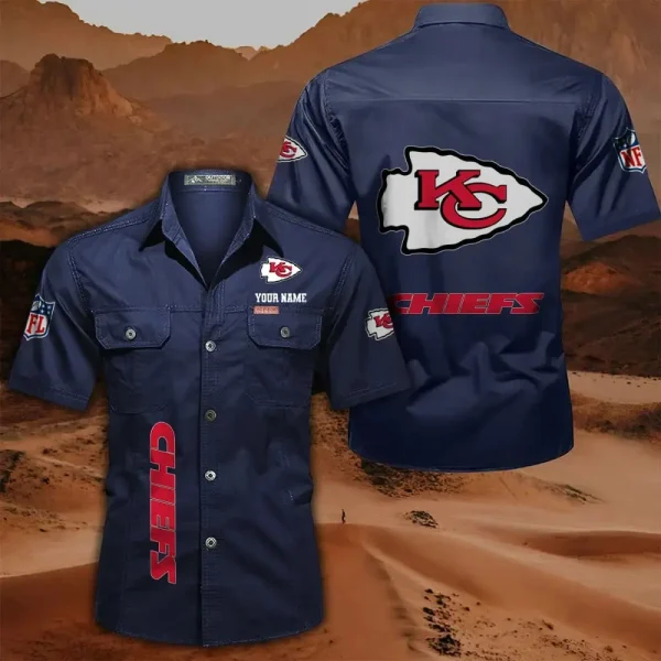 Kansas City Chiefs Military Cargo Cotton Shirts - Image 9
