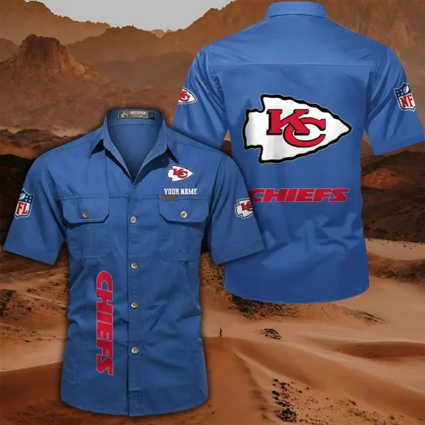 Kansas City Chiefs Military Cargo Cotton Shirts - Image 10