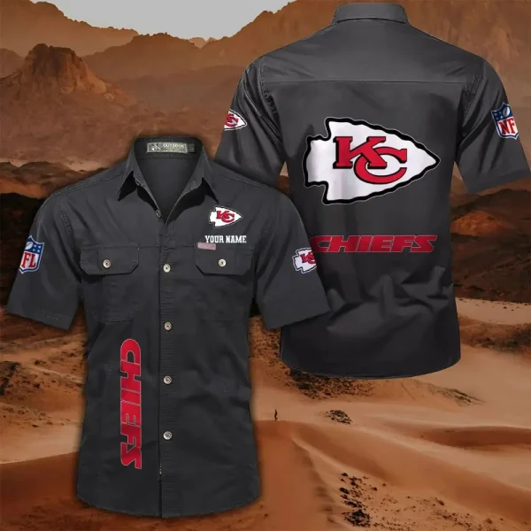 Kansas City Chiefs Military Cargo Cotton Shirts