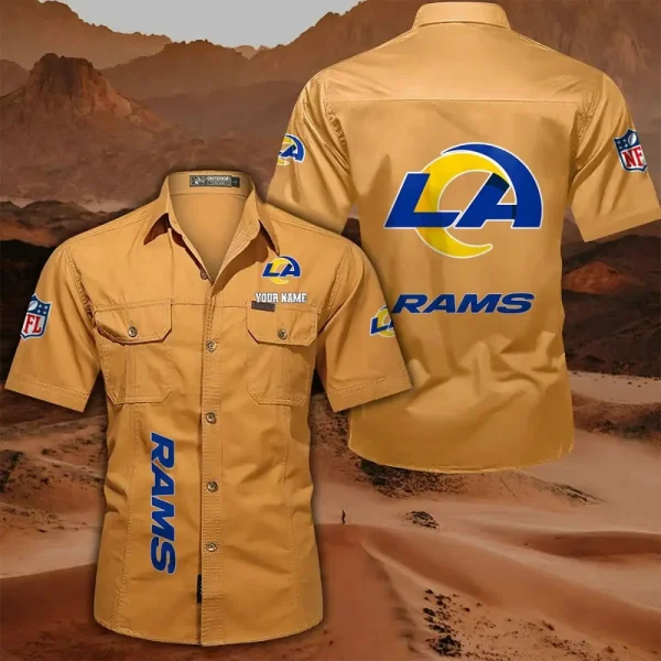 Los Angeles Rams Military Cargo Cotton Shirts