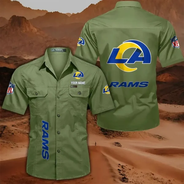 Los Angeles Rams Military Cargo Cotton Shirts - Image 3