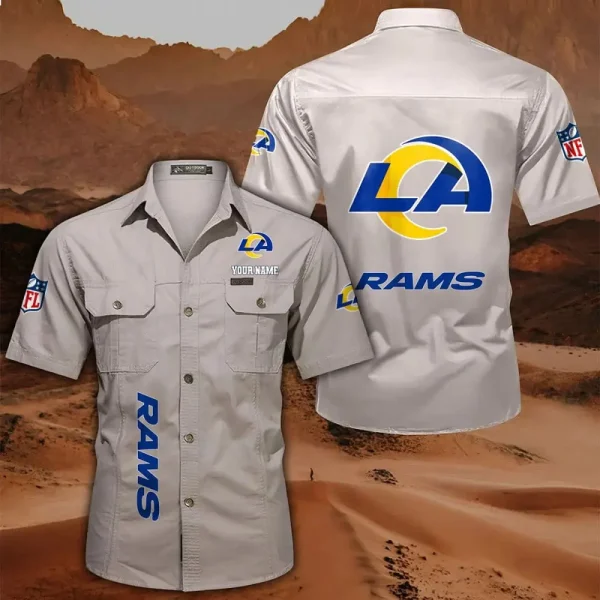 Los Angeles Rams Military Cargo Cotton Shirts - Image 4