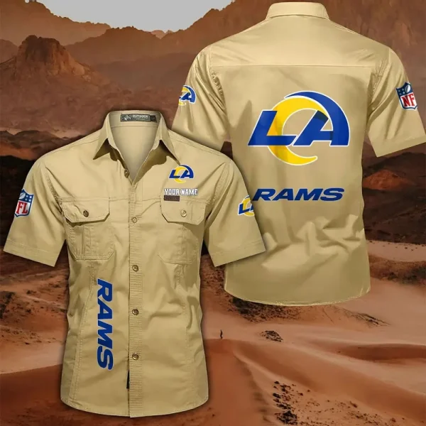 Los Angeles Rams Military Cargo Cotton Shirts - Image 5