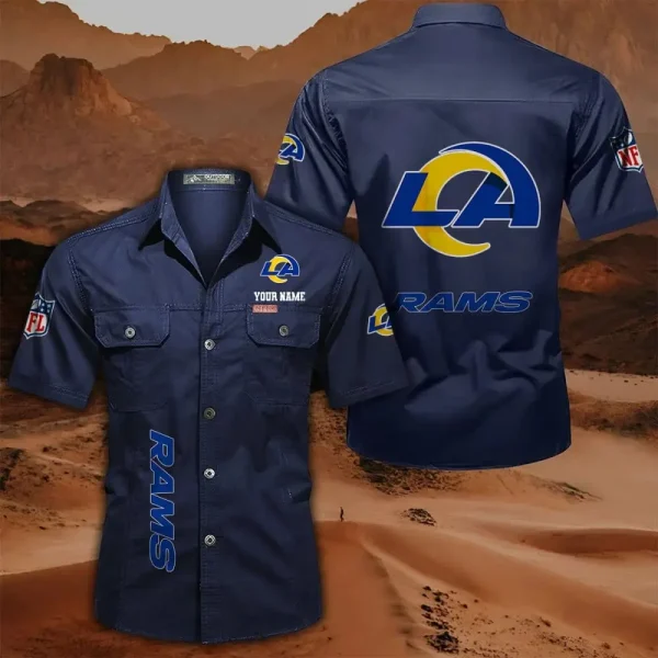 Los Angeles Rams Military Cargo Cotton Shirts - Image 8