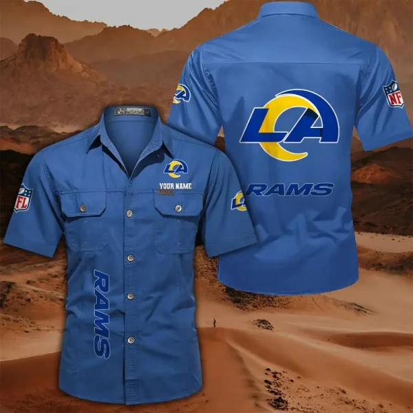 Los Angeles Rams Military Cargo Cotton Shirts - Image 9