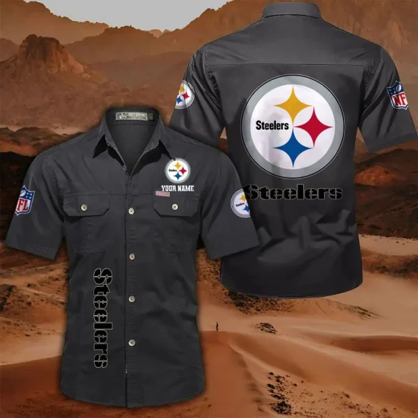 Pittsburgh Steelers Military Cargo Cotton Shirts