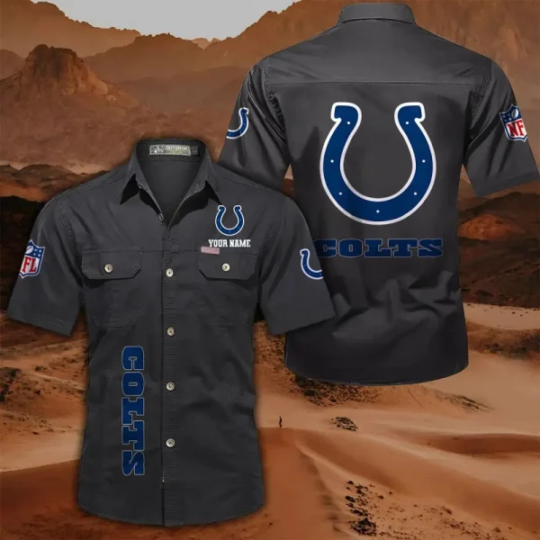 Indianapolis Colts Military Cargo Cotton Shirts - Image 10