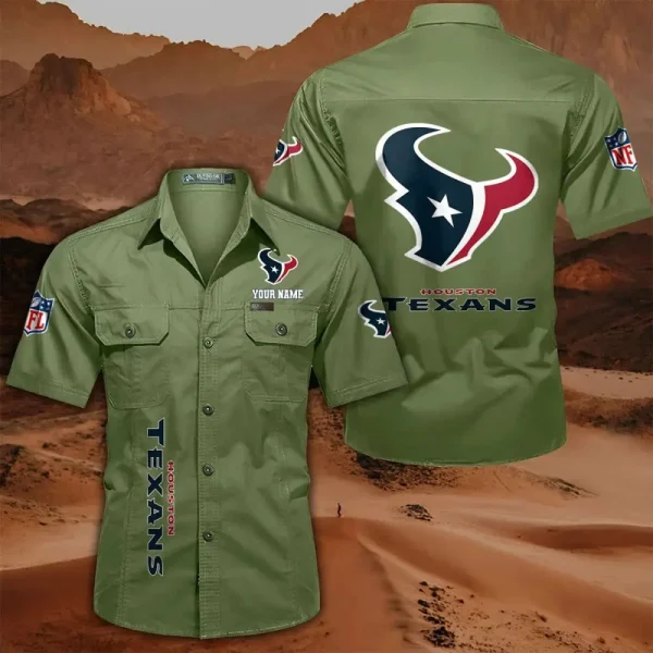 Houston Texans Military Cargo Cotton Shirts - Image 4