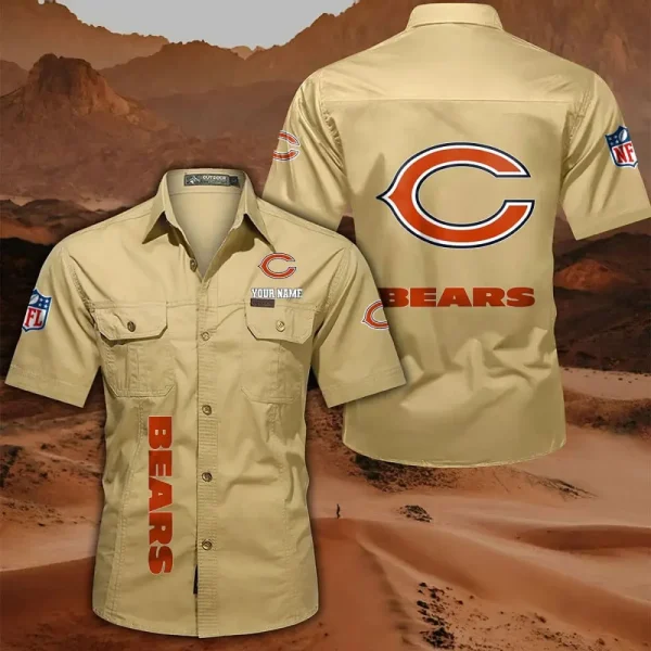Chicago Bears Military Cargo Cotton Shirts - Image 5
