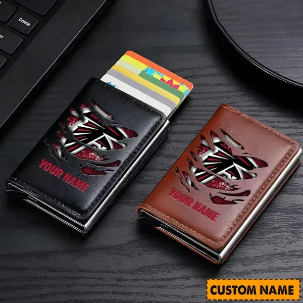 Atlanta Falcons Credit Card Holder Leather Wallet SPTCHLW063