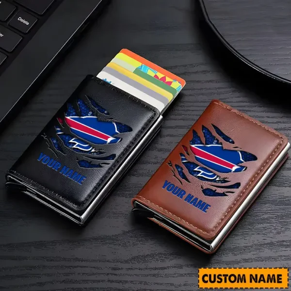 Buffalo Bills Credit Card Holder Leather Wallet SPTCHLW064